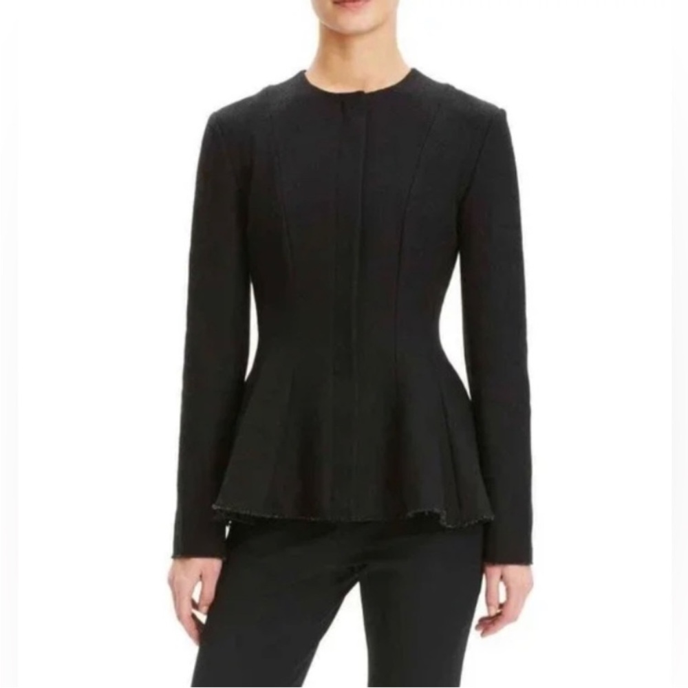 NWOT Theory Movement Black Canvas
Tweed Peplum Blazer Jacket, Size 6
